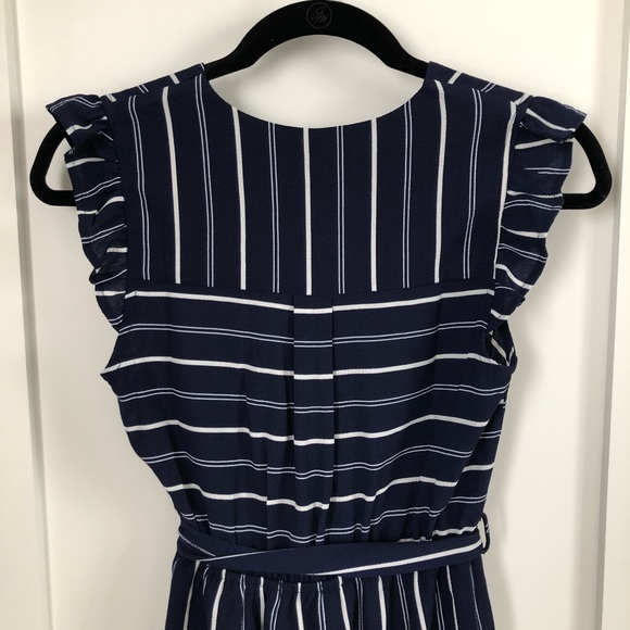 Navy Striped Mini Dress - Picture 2 of 3